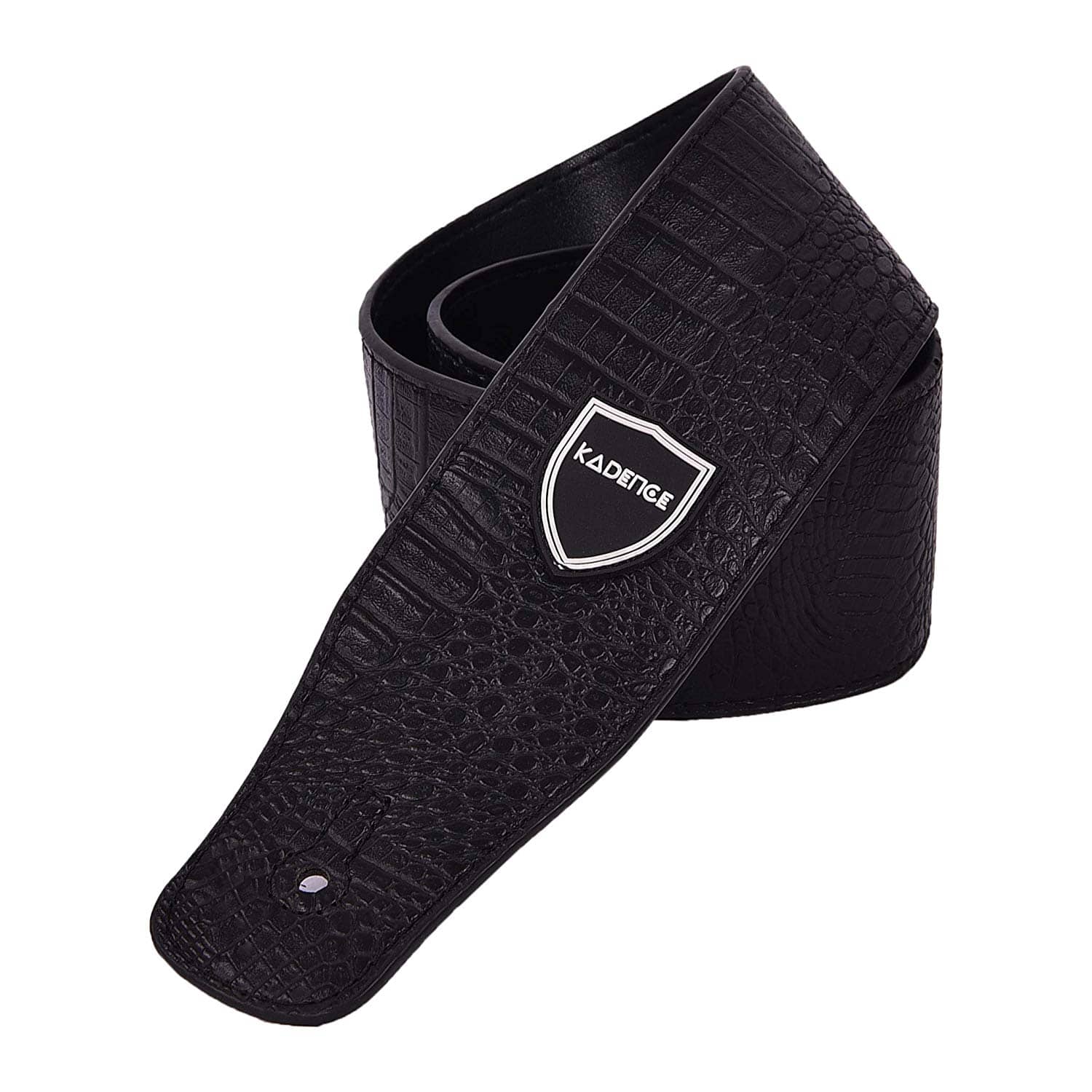 Faux Black Snake Skin Guitar Strap